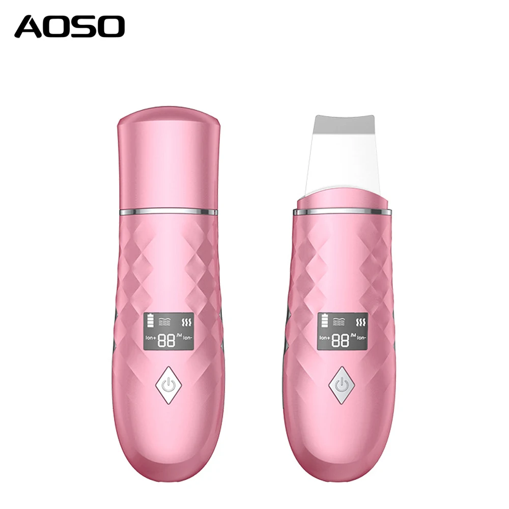 LCD 초음파 피부 스파출라 - 모공 클리너 및 블랙헤드 제거기 얼굴 스킨케어 기기