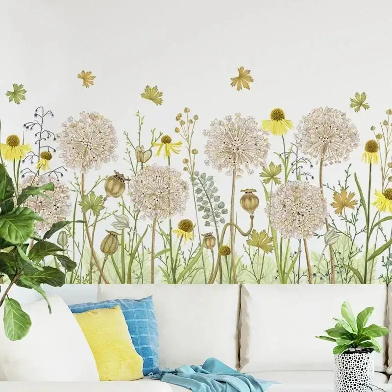 Vinilo Diente de León decorativo – Pegatina pared retro salón y jardín - imagen 2