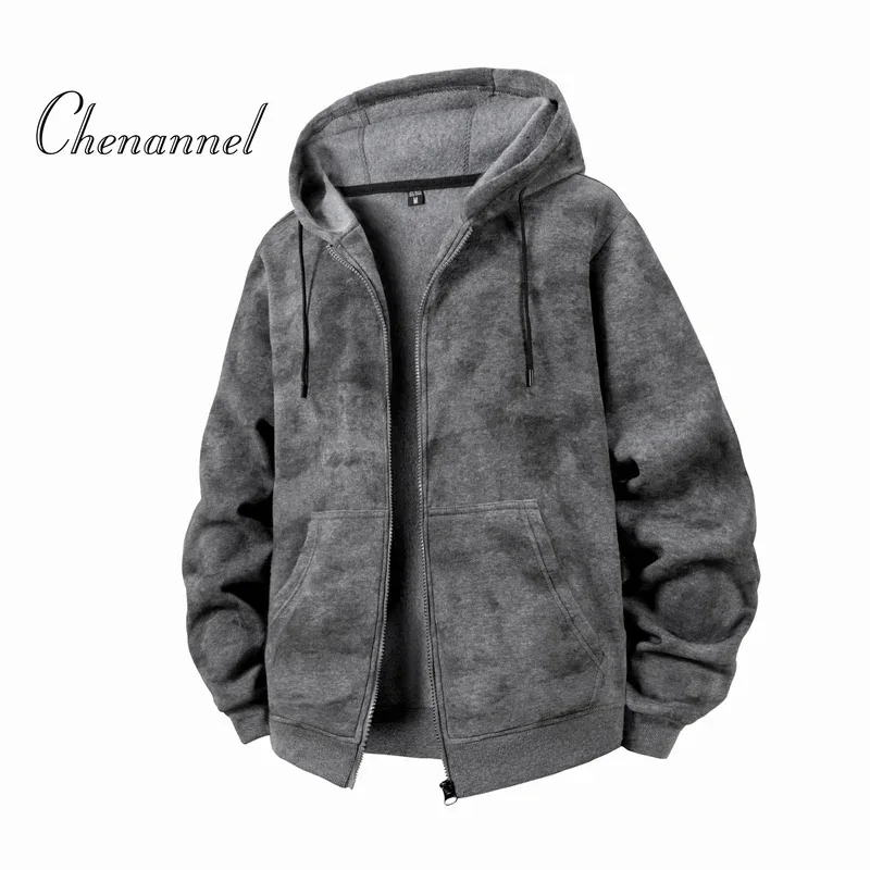 

Men's Hoodies Long Sleeve Sweatshirt Zipper Design Hooded Sweatshirt for Men Clothing Sportswear Slim Fit Casual Jacket