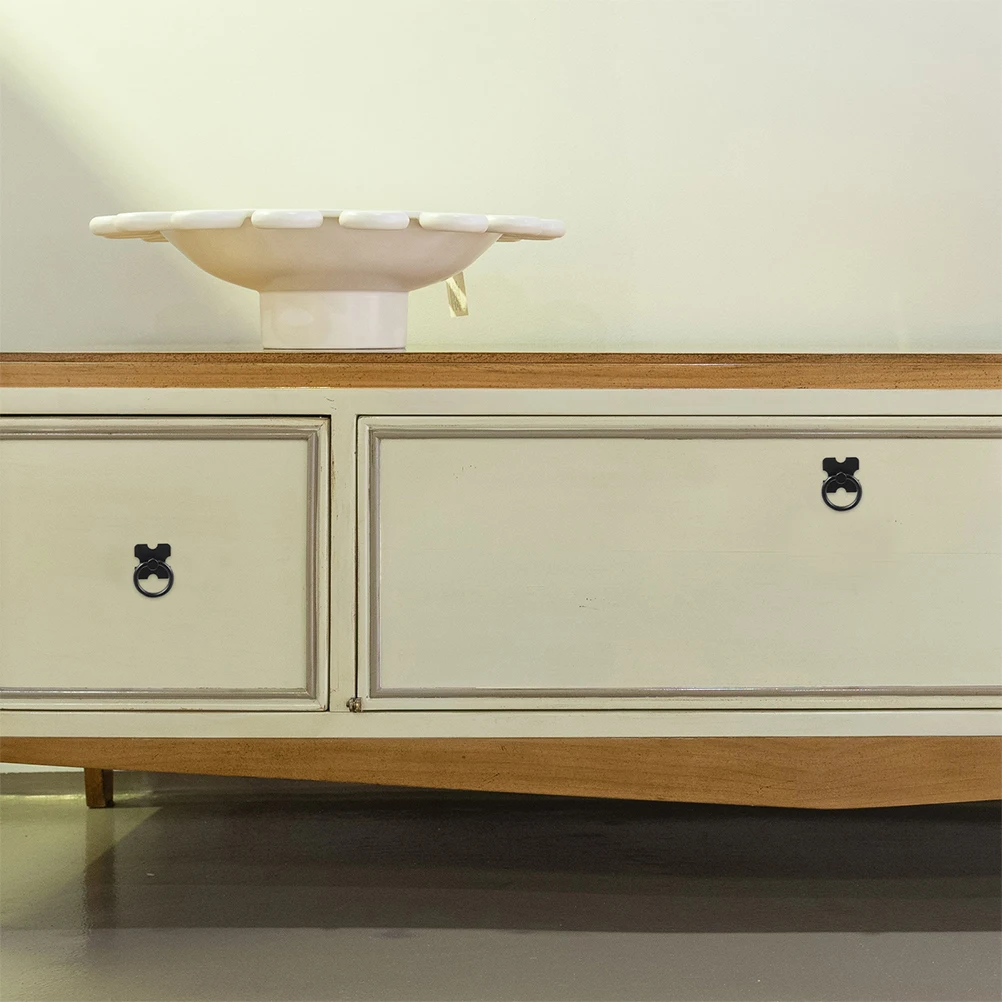 

6Pcs Black Ring Drawer Handles Modern Zinc Alloy Cabinet Knobs for Wardrobe Dresser Cupboard Furniture Pulls Metal Knobs