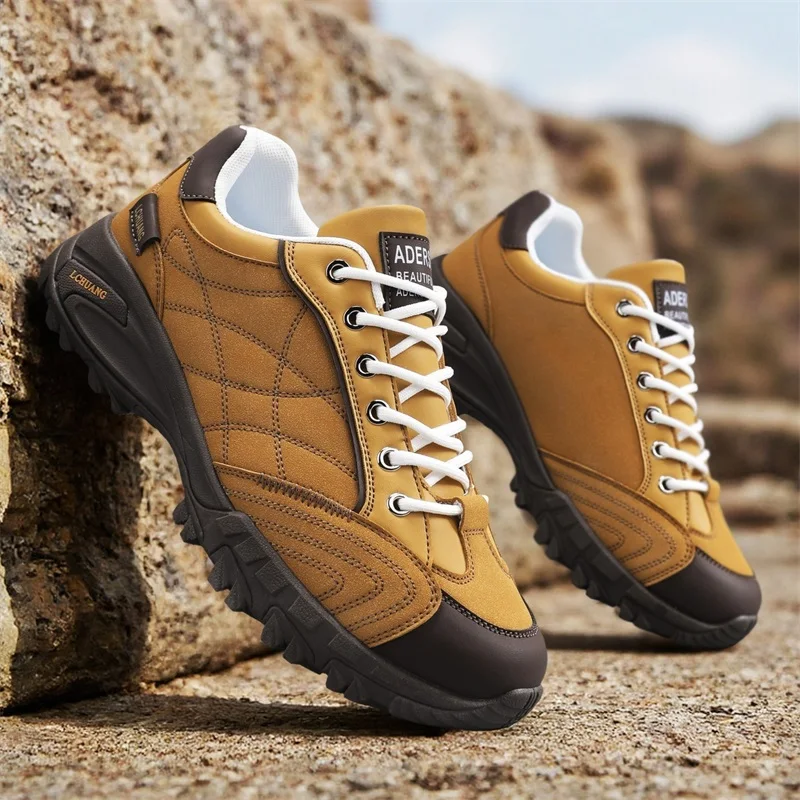 

Новое поступление для путешествий, альпинизма, мужские уличные кроссовки, повседневная обувь из натуральной кожи, модная мужская походная обувь, походная обувь