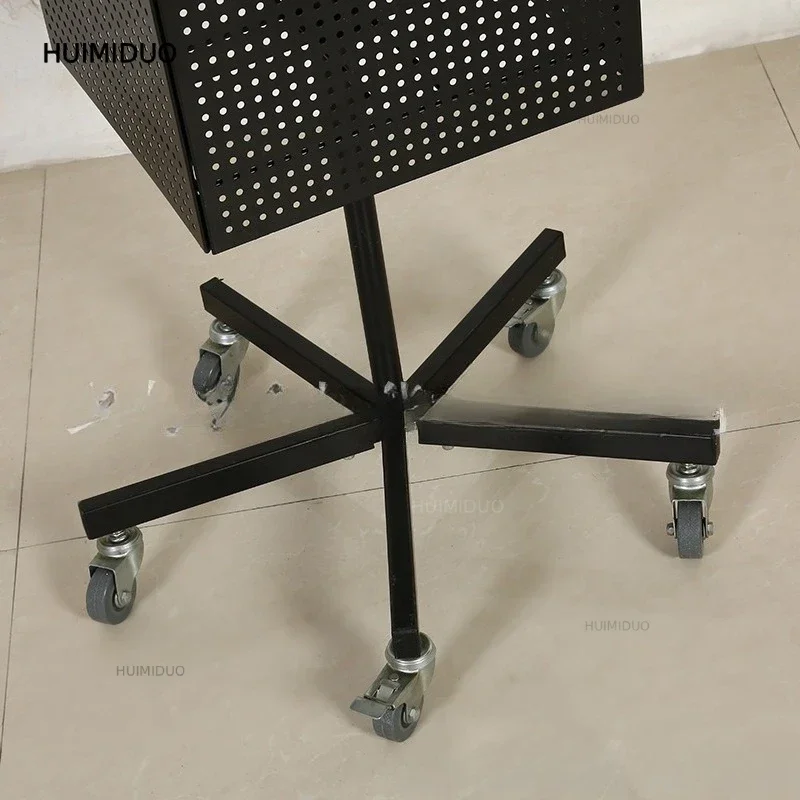 Custom Store Triangle Spinner Rack Tool Phone Accessories Jewelry Postcard Sticker Stationery Metal Rotating Display Stand
