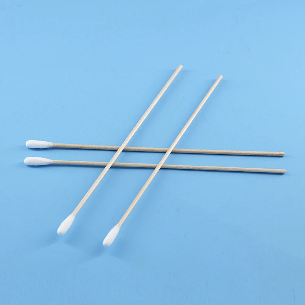 500PCS 15CM Long Single Head Cotton Swab Wooden Handle Cotton Stick Long Handle Cotton Swabs for Home Store Use