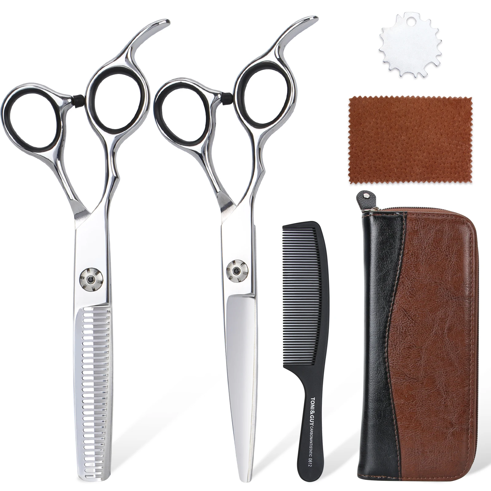 

1 Set Left Handed Hairdressing Scissors 6 inch Left Hand Hair Scissors For Salon Barber Left Cutting Lefty Thinning Shears Kit