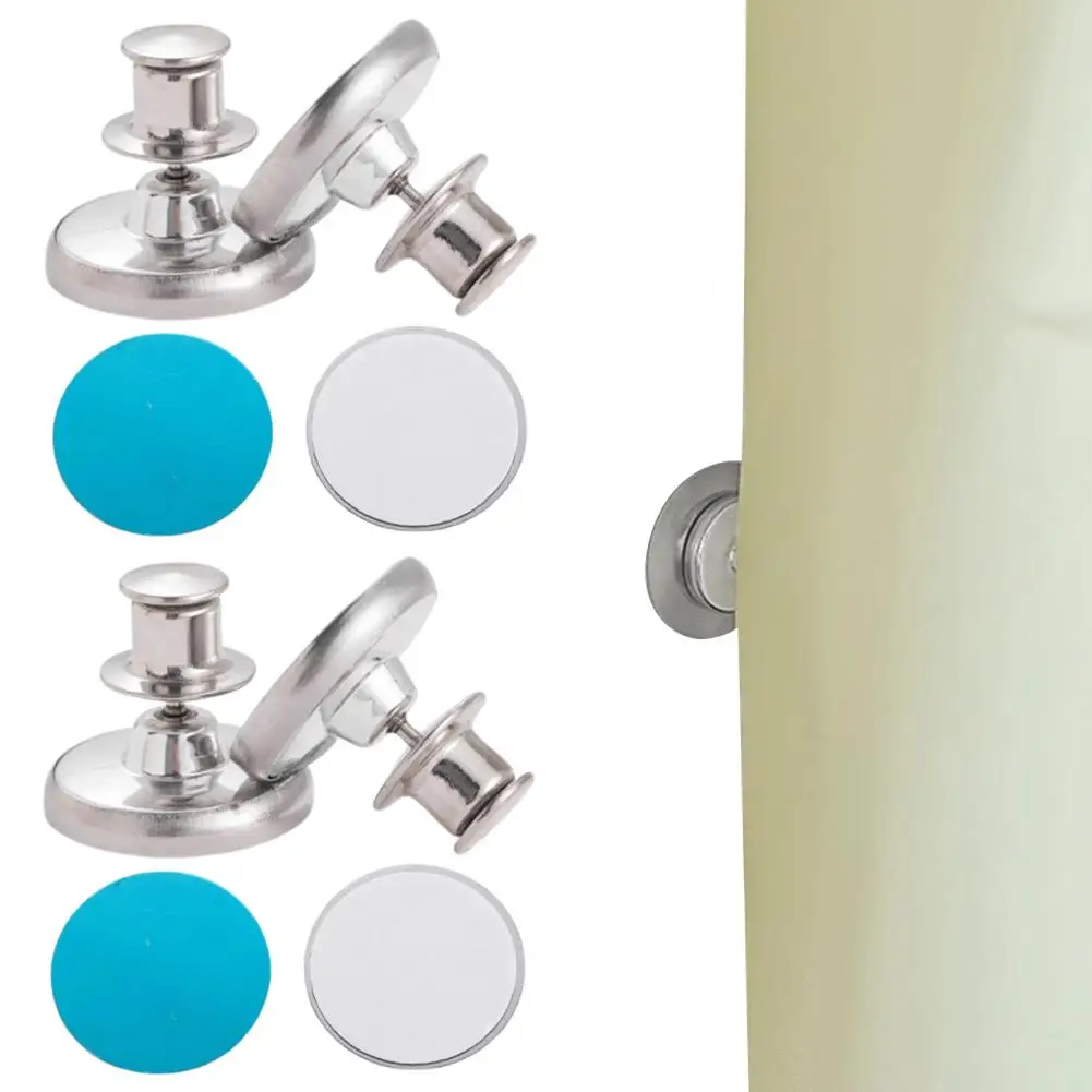 

Набор прочных пряжек для штор из 2 магнитных зажимов для пряжек для штор с прочным клеем, высокотемпературный сплав для штор