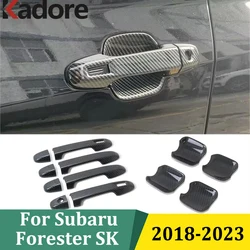 For Subaru Forester SK 2018 2019 2020 2021 2022 2023 Chrome Side Door Handle Cover Trims Decoration Car Exterior Accessories