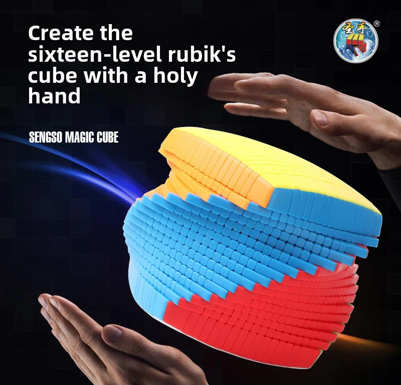 [CubeFun] Shengshou 16x16 Magic Speed Cube สติกเกอร์ Fidget ของเล่น Sengso 16x16 Cubo Magico ปริศนาเด็กของขวัญ