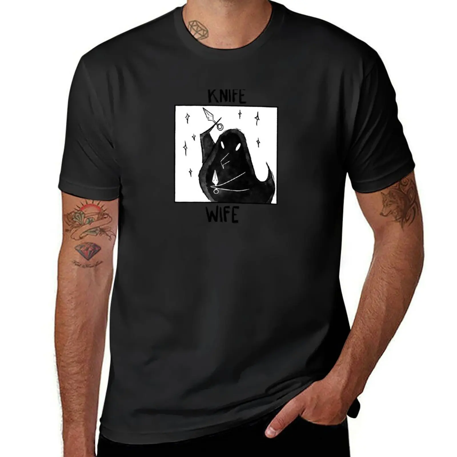 Knife Wife T-Shirt customizeds vintage clothes oversized mens vintage t shirts