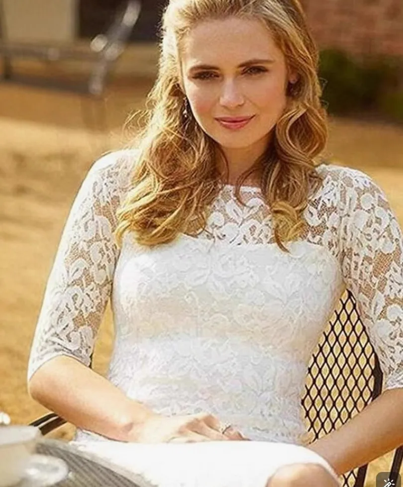 2026 Abiti da sposa corti da donna classici O-Collo con maniche a tubino con lacci Abiti da festa da sposa Abiti da Noiva