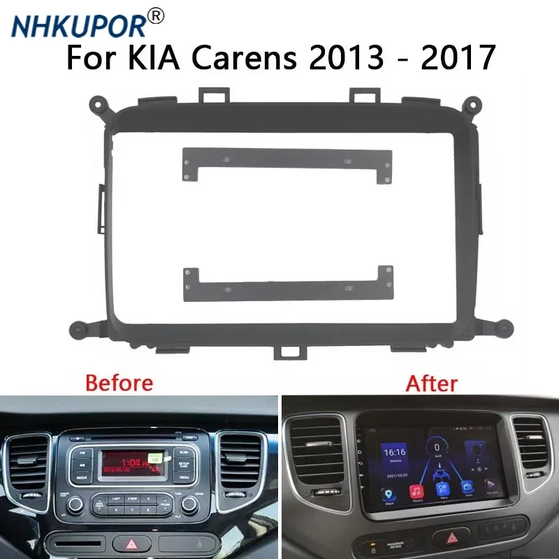 Car Radio Fascia For KIA Carens 2013 2014 2015 2016 2017 Auto Stereo Install Frame Kit Mounting Bezel Faceplate