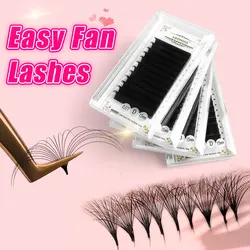 Abonnie Russian Easy Fan Lash Extension Self Fanning Eyelashes Matte Black Soft Self Fanning Lash Extensions