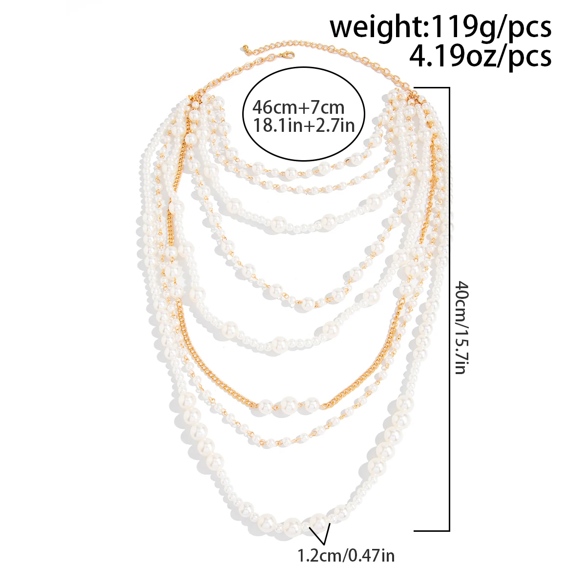 Ingemark أنيقة بوهو تقليد اللؤلؤ المختنقون القلائد للنساء الفاخرة المبالغة سلسلة متعددة الطبقات 2026 مجوهرات السنة الجديدة #4
