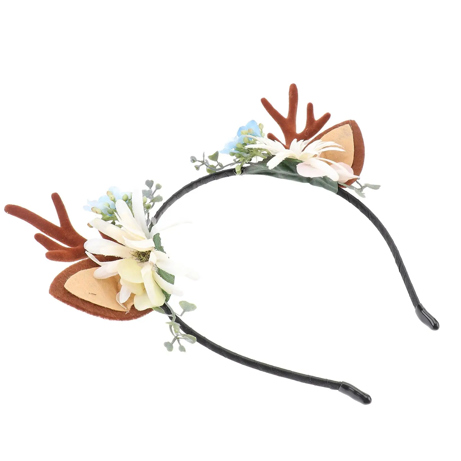 

Christmas Antler Hair Hoop Elk Horn Headband Girls Kids Lightweight Safe Comfortable Wear Festive Floral Headdress Holiday