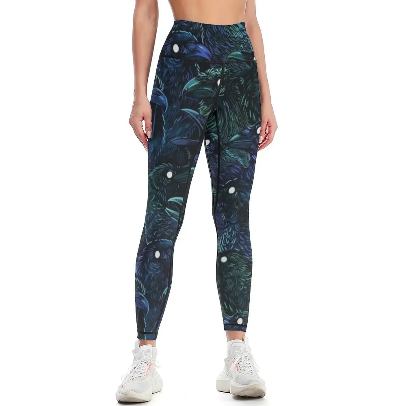 

Raven pattern Leggings Women's sportswear Women's push up Womens Leggings