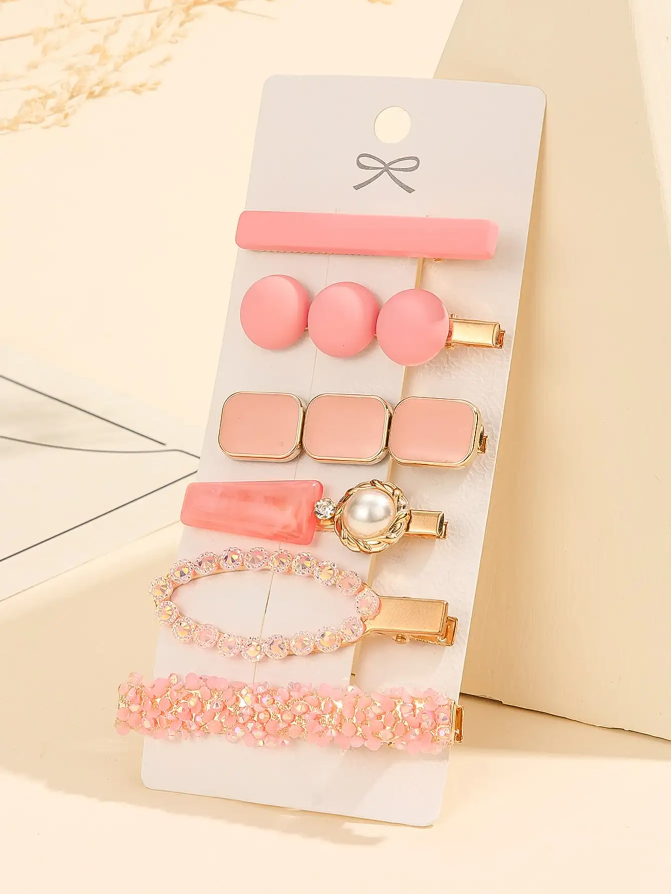 6pcs Geometric Decor Temperament Metal Hair Clip For Daily Casual Outing Wear