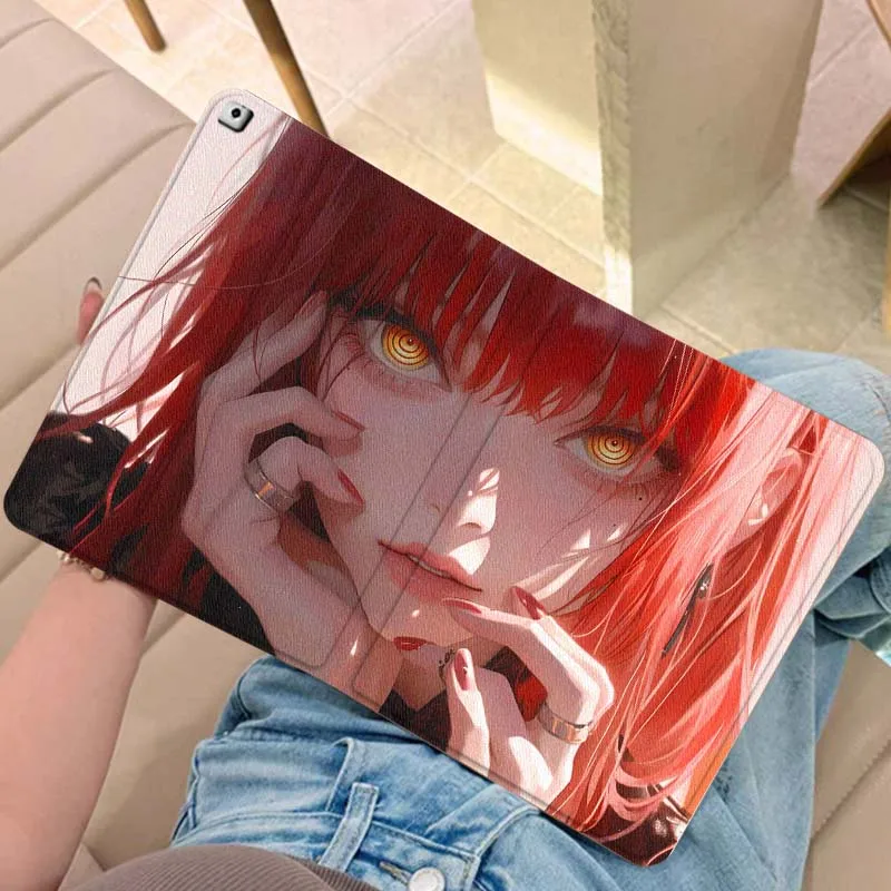 

Chainsaw Man Art Popular For iPad Pro Air Mini 2 3 4 5 6 7 6th 7th 10th 11th 10.2 9.7 10.5 11 Foldable Tablet Case Gift
