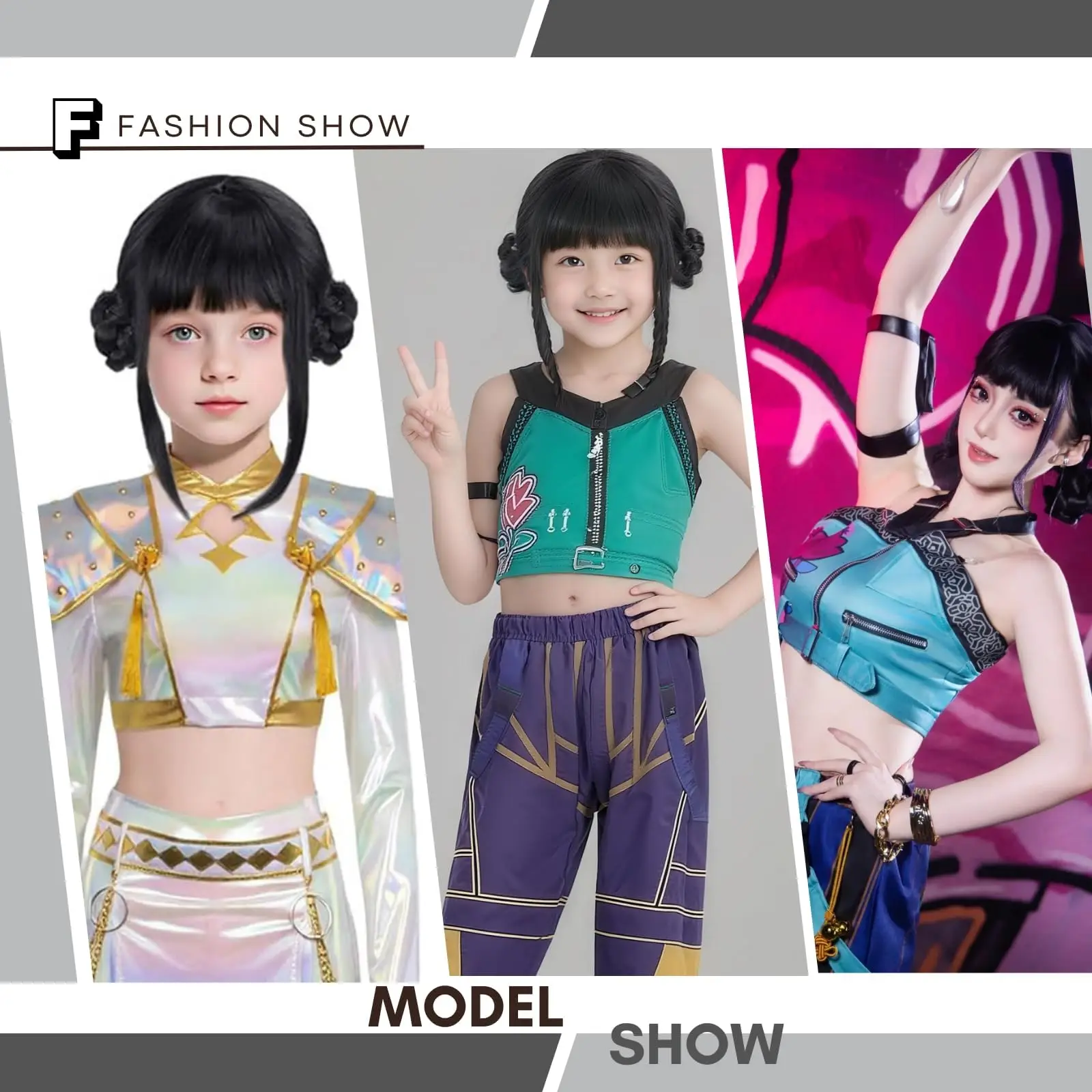 Peruki K-Pop Demon Hunters Rumi Mira Zoey Peruka do Cosplayu Strój Włosy Kobiety Dziewczyny Ten Sam Styl Halloween Party Przebranie