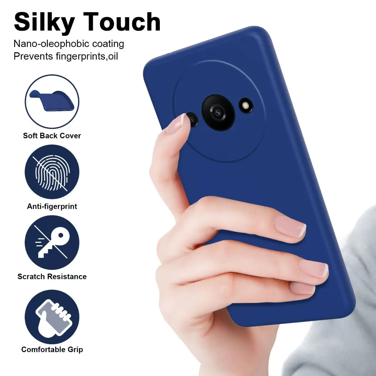 Für Xiaomi Redmi A3 Fall Für Xiaomi Redmi A3 Abdeckung Original TPU Stoßfest Flüssigkeit Silikon Schutzhülle Telefon Zurück Abdeckung Funda – Detail 3