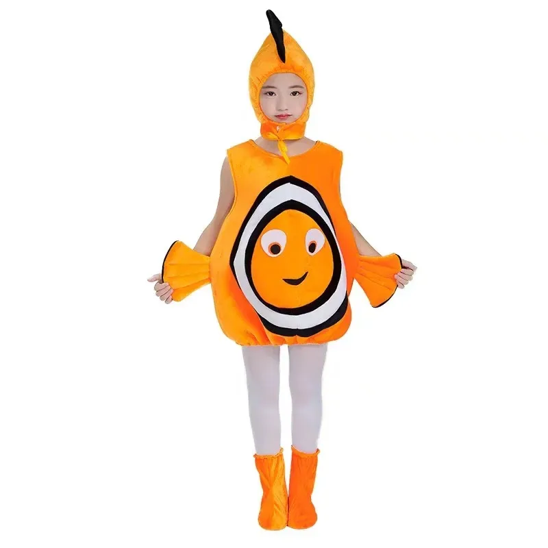 New style Children's Clownfish Nemo cos Costume Halloween Marine Animal Nemocos Costume Finding Nemo Parent-child Costume Stage