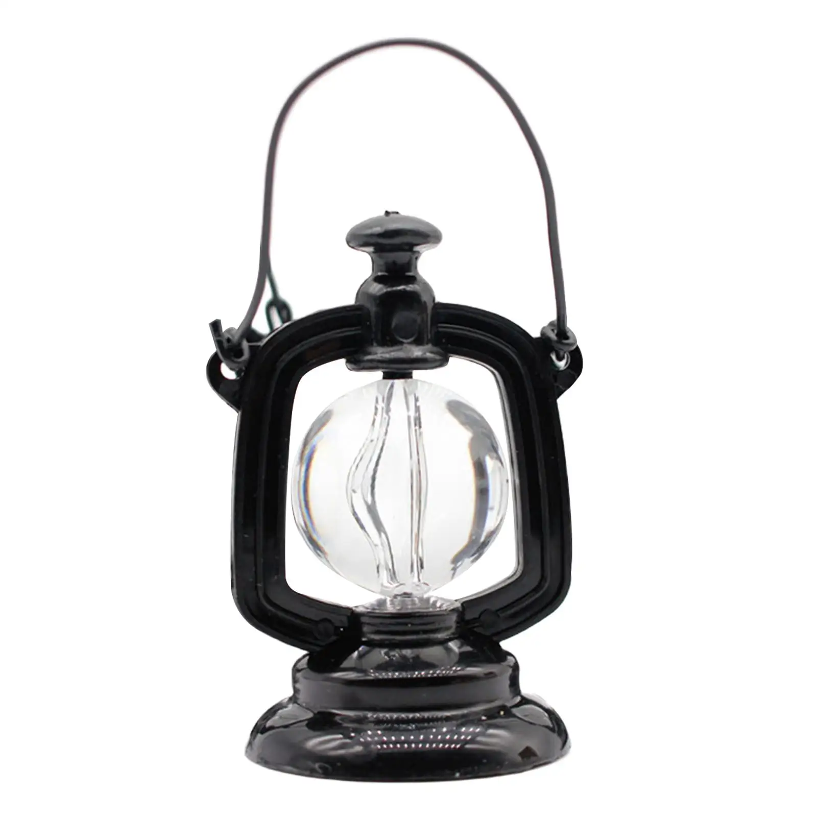 1/12 Poppenhuis Retro Olielamp Decoratieve Mini Lantaarn Licht Voor Sprookjesachtige Tuin Micro Landschap Decor Poppen Kamer Scène Eetkamer