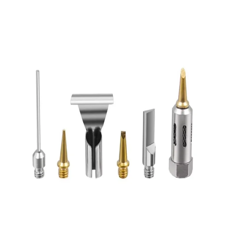 6pcs/set Portable Replacement Ignition Quick Heat Welding Head Electric Blow Torch Butane Gas Soldering Iron Tips Set view 3