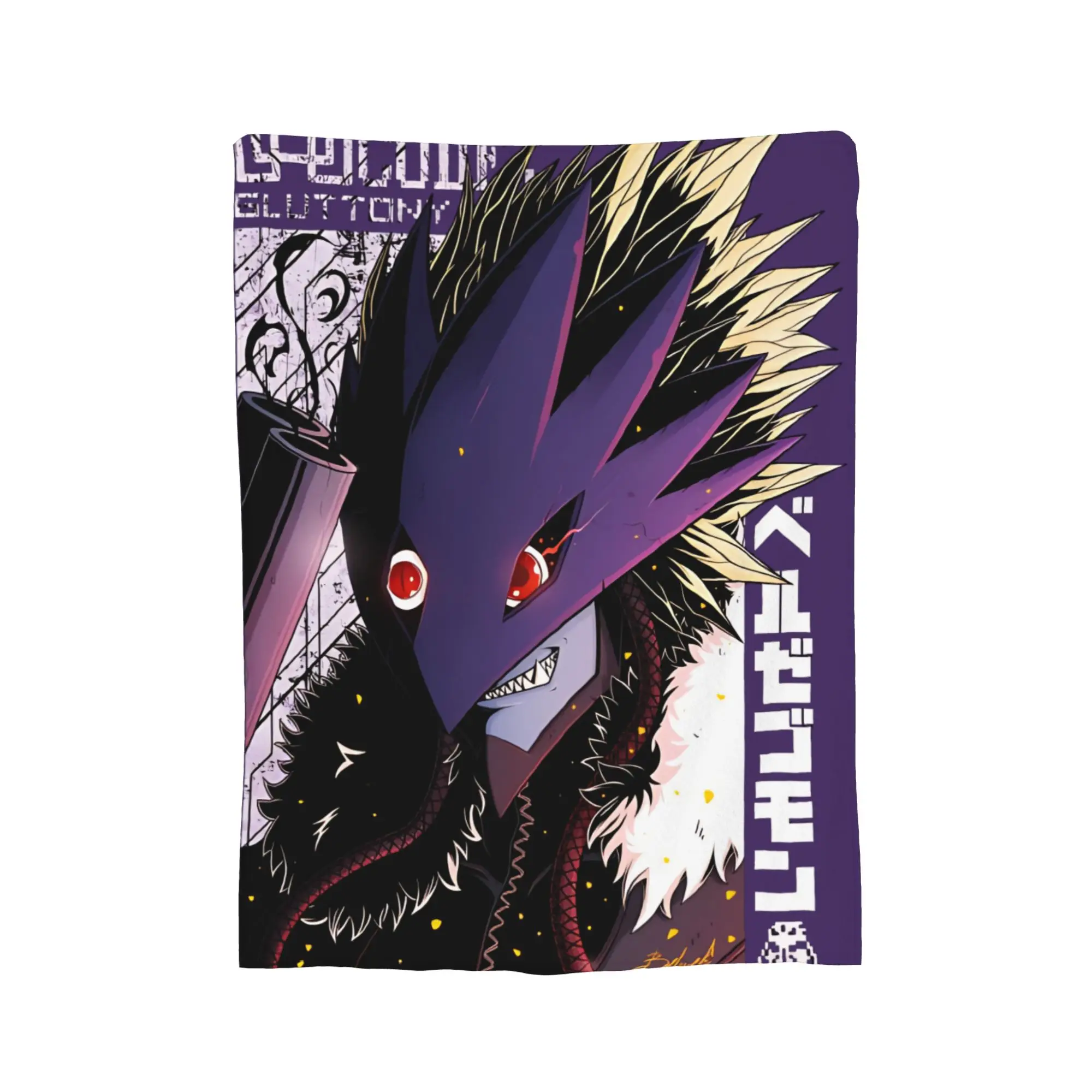 Digimon Beelzemon Fullcolor Blankets  Fuzzy Funny Warm Throw Blankets for Bedspread Autumn/Winter