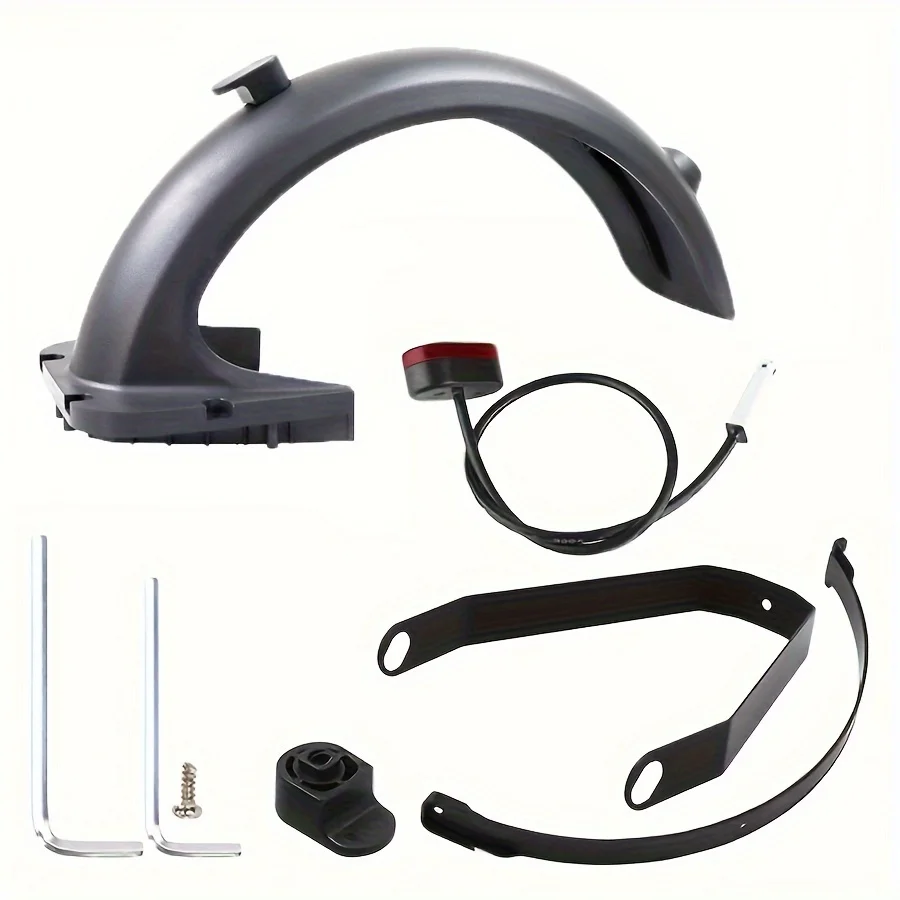 Rear fender accessories including rear fender + fender bracket + LED taillight Compatible with Ninebot Max G30 / Max G30 E / LP