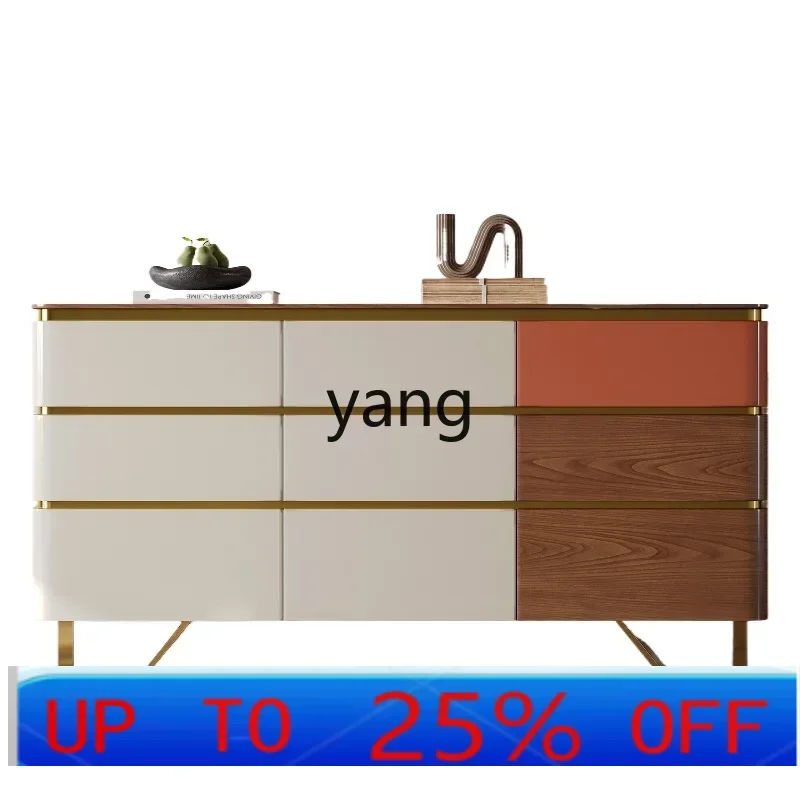 

LH bedroom bedside nine chest cabinet solid wood drawer cabinet light luxury high sense living room dining side cabinet