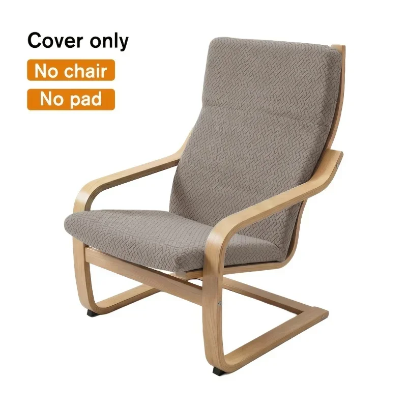 Stretch-Jacquard-Schonbezug für Poang-Stühle, elastischer, waschbarer Lounge-Stuhlbezug, rutschfester Schutz für Poang-Liegestühle mit Holzarmlehnen – Detail 11