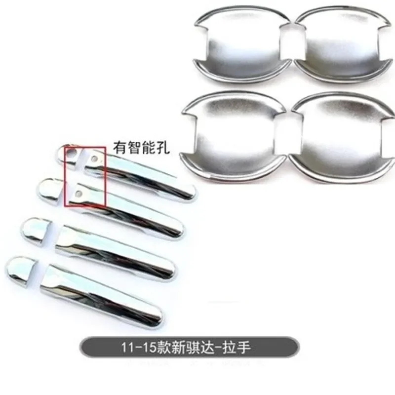 Car-styling for Nissan TIIDA 2011-2015 ABS Chrome Door Handle Bowl Door handle Protective covering Cover Trim