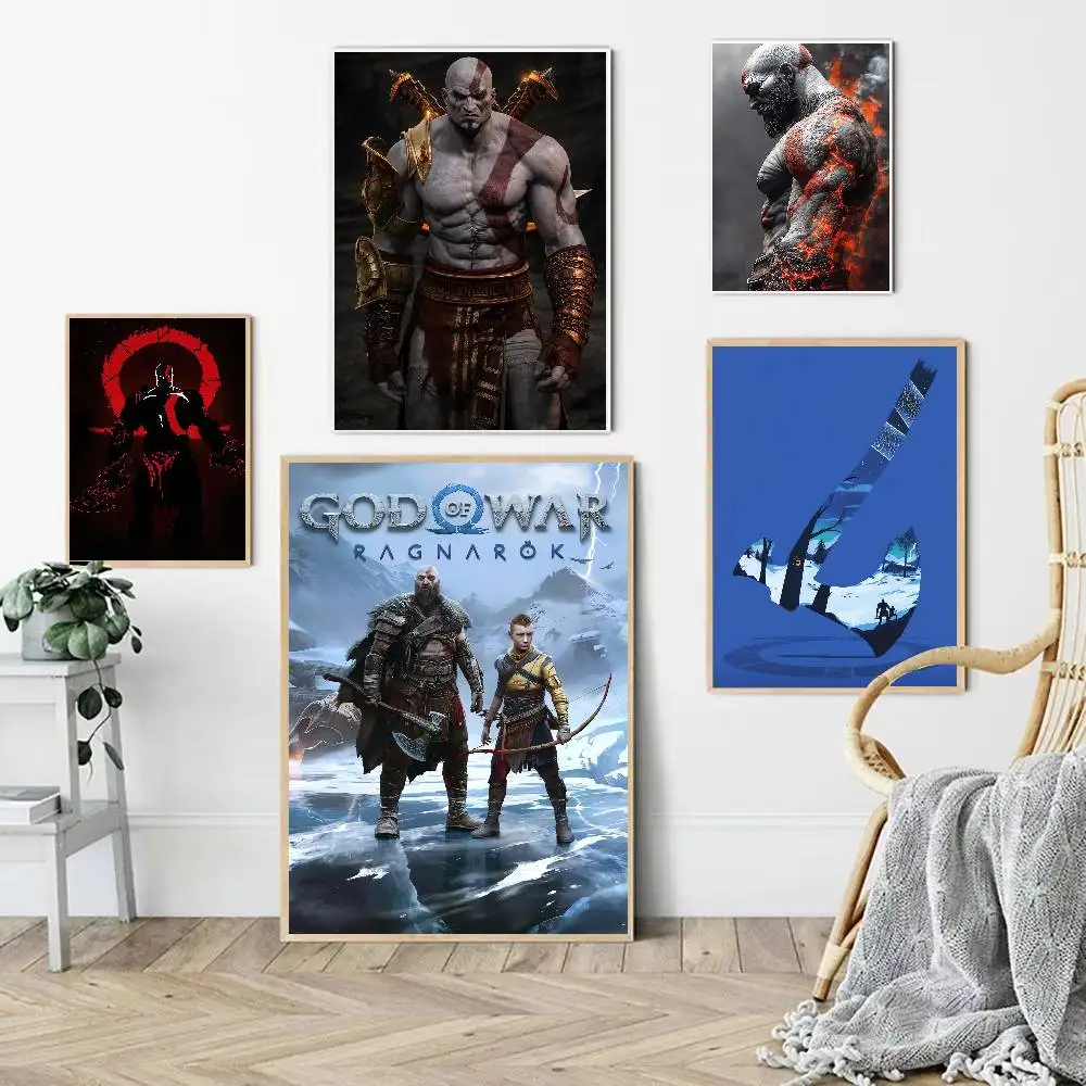 Game God Of War Aesthetic Poster Room Home Decoration Paintings Hanging Classic Birthday Gifts