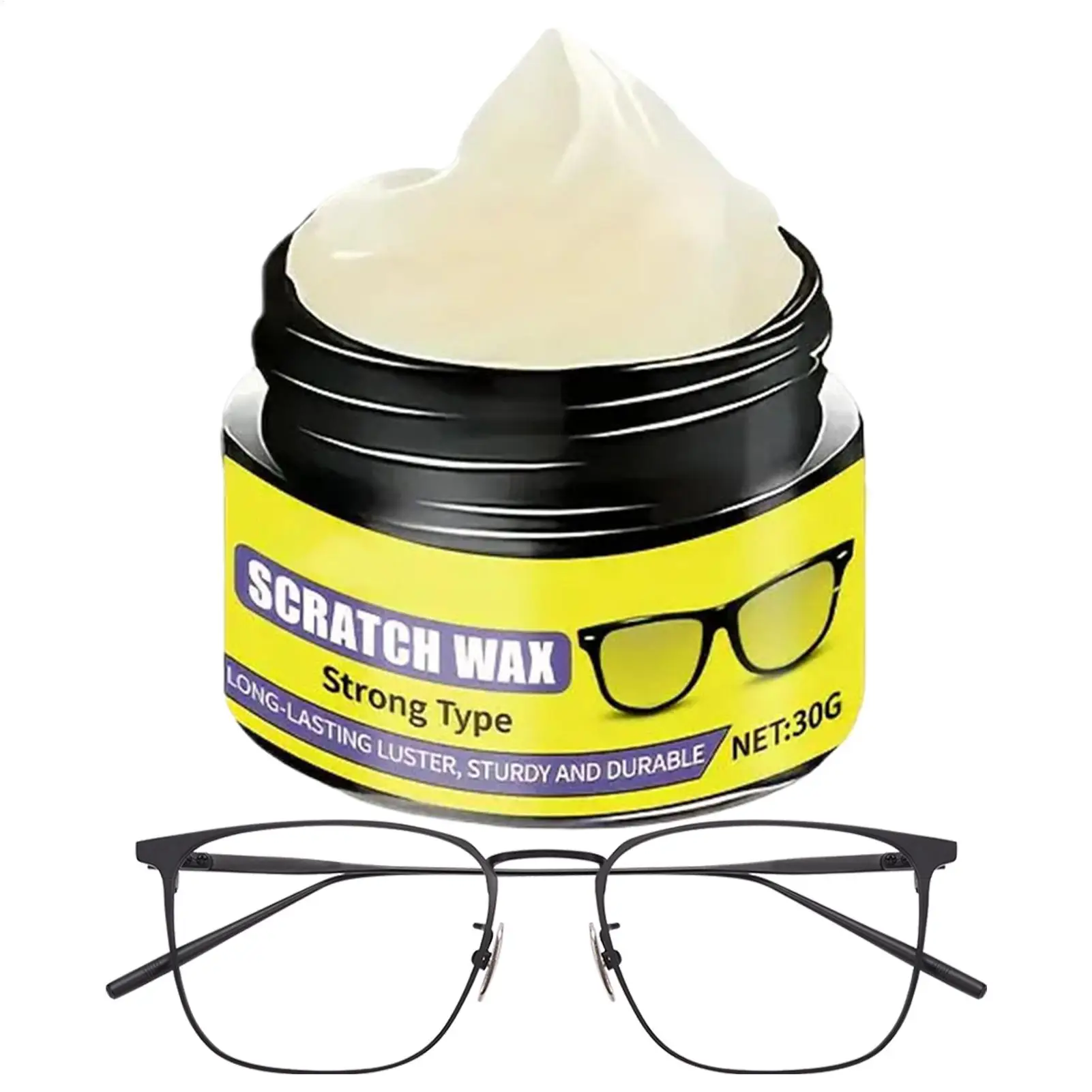 Eyeglass Scratch Remover Eyewear Lens Grinding Repair Cleaner 30g Lens Scratch Remover for Home Travel Vacation Road Trip Office