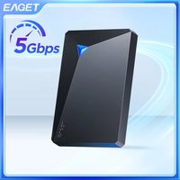 Eaget Portable External Hard Drive 5Gbps SATA HDD 1TB 4TB 5TB LED Hard Disk USB3.0 External HD Compatible for SamSung PC Mac