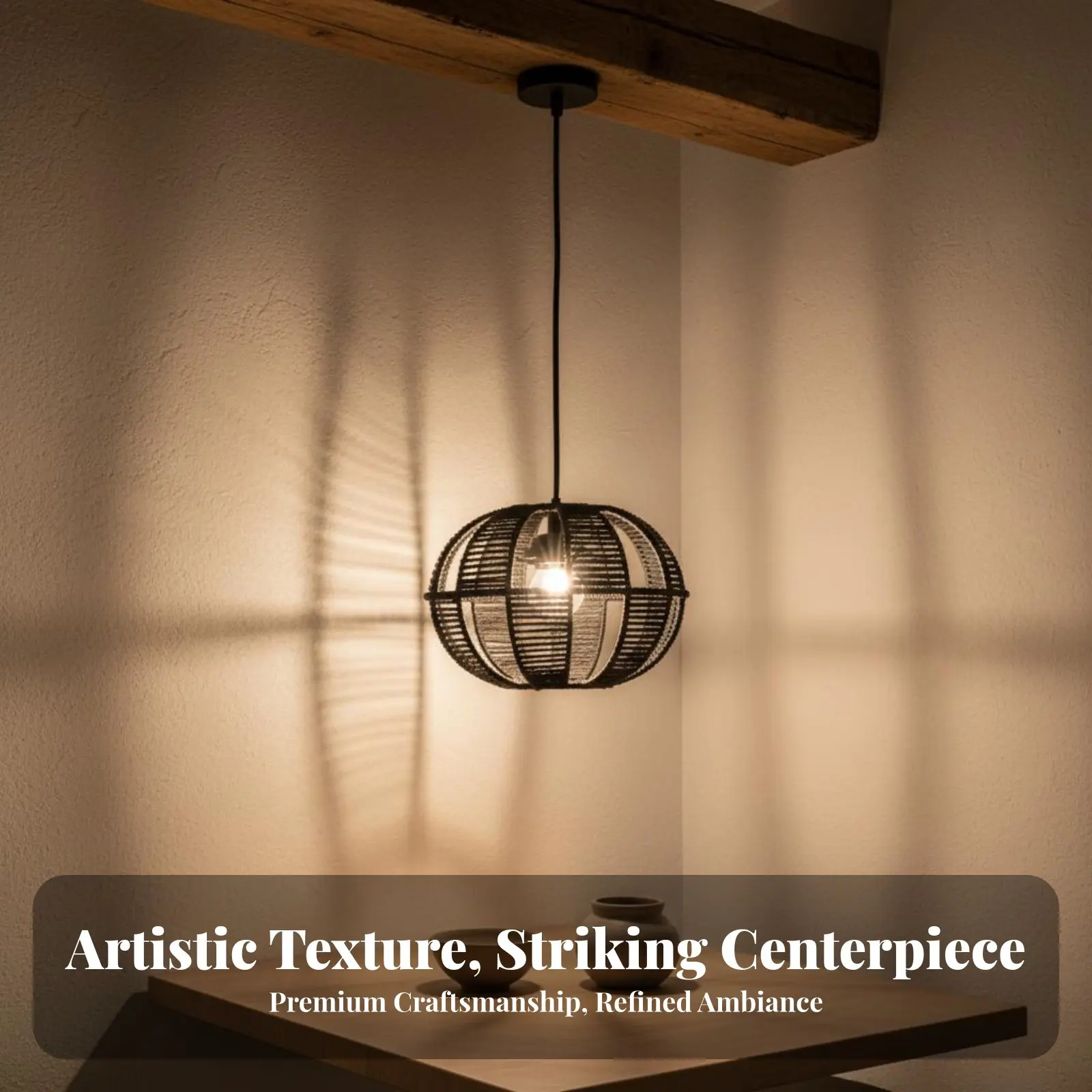 

Подвесной светильник в стиле ротанг с абажуром из бумажной веревки, натуральный материал, ажурный дизайн, для домашнего интерьера, простой монтаж