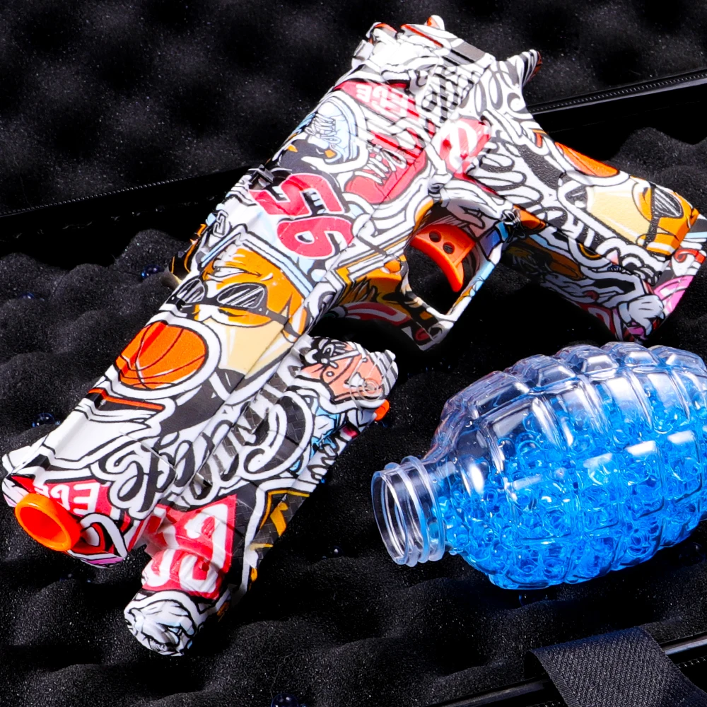 Oplaadbare Desert Eagle elektrische blaster - Strakke metalen afwerking - Automatisch buitenspeelgoedpistool voor teamspel (geen kogels)