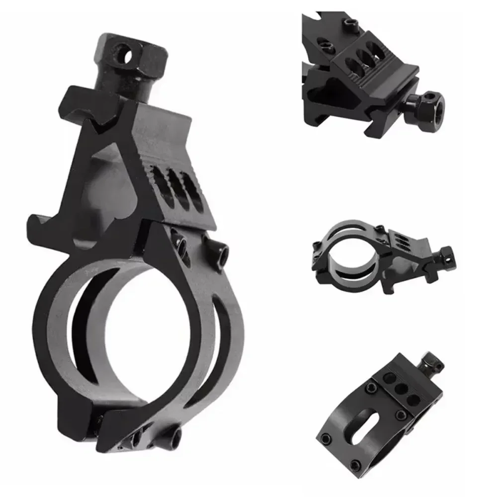 Offset Flashlight Scope Optical Picatinny 1Inch Mount with 21mm Rail Base,For Tactical Outdoors Hunting Toy Install Accessories
