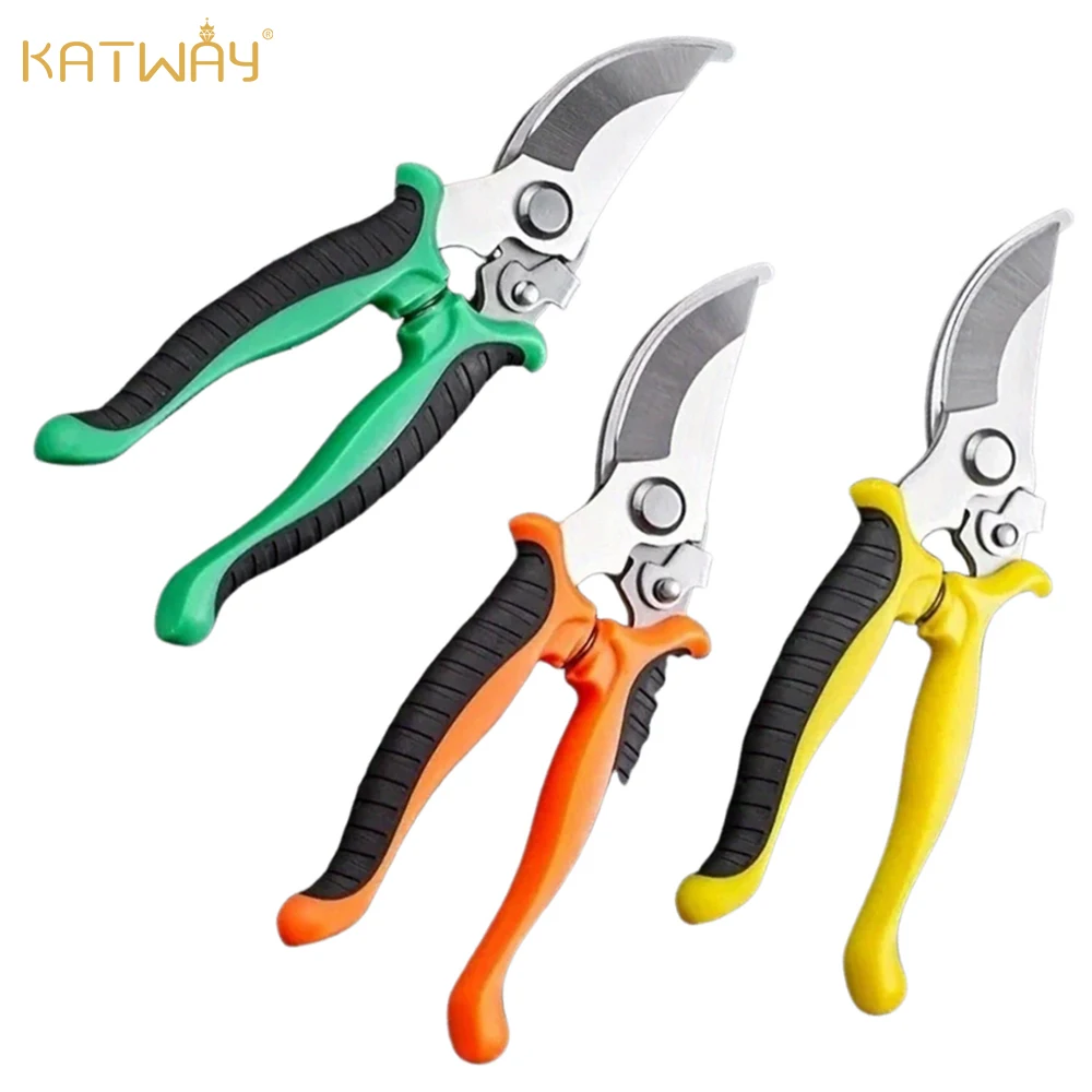 

KATWAY Sharp Bypass Pruning Shears Garden Scissors Pruner, Tree Trimmers, Secateurs, Hand Clippers, Garden Beak Scissors HH-AA56