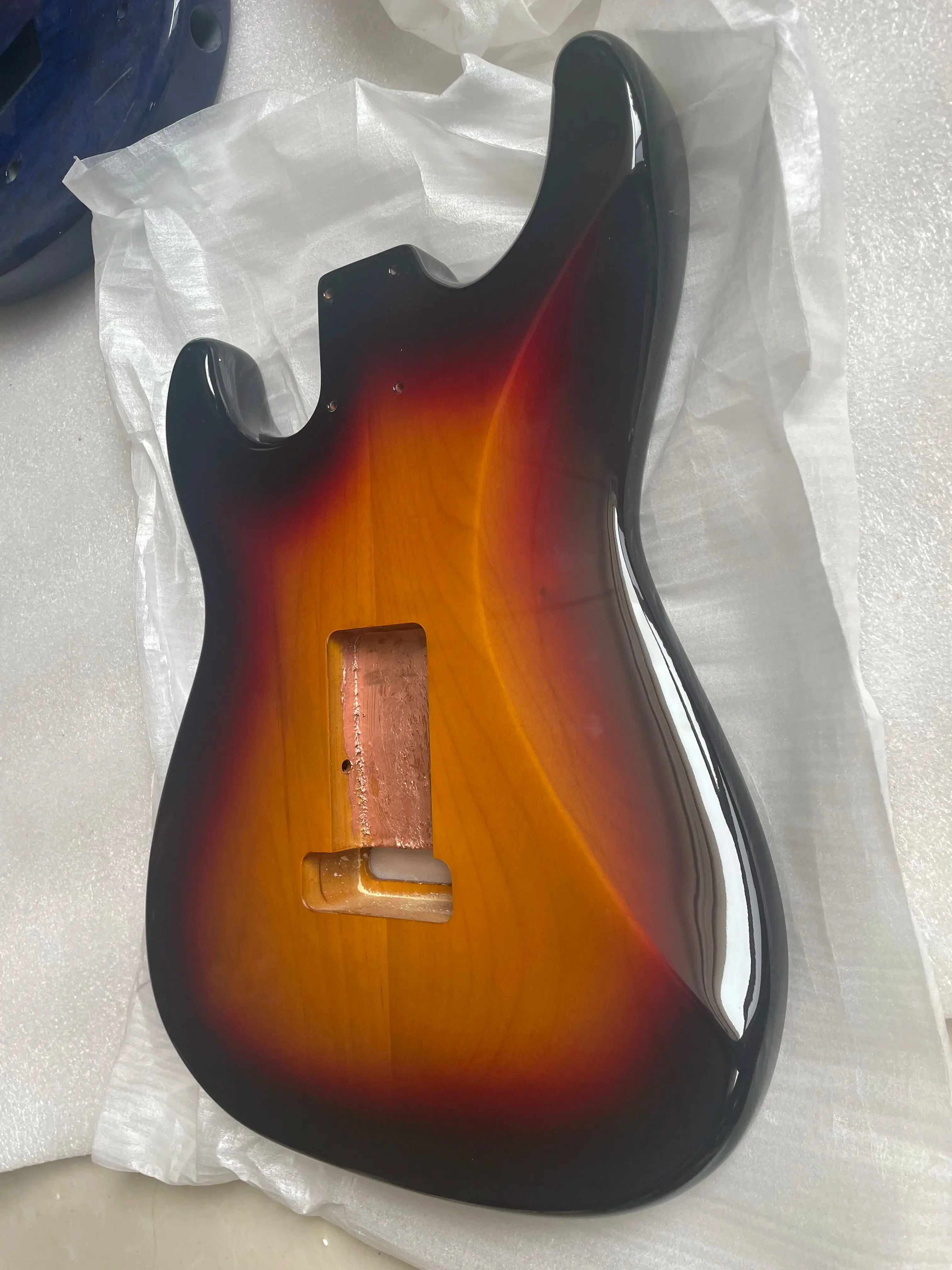 Alder Guitar Body Gloss Finished Sunset SSS Electric Guitar, DIY Replacement Part Accessory, 5.56cm Heel, High Quality