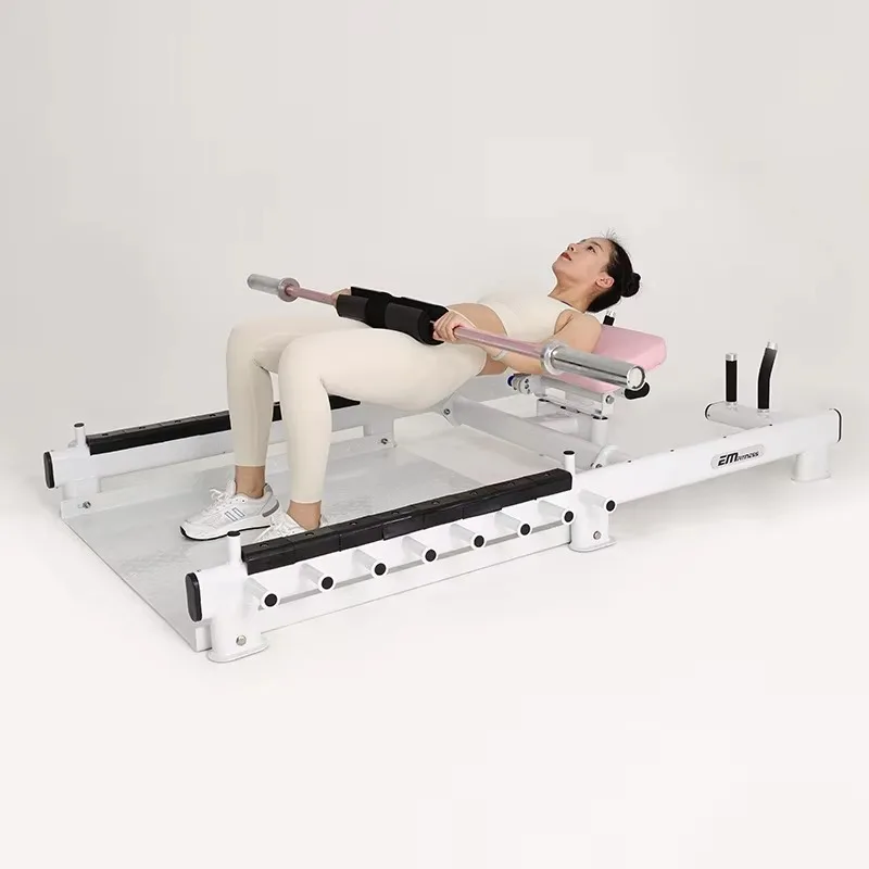 Women's Commercial Pipe Frame Glute Bridge Trainer Hip Lifting Thrust Push Indoor Gym Equipment for Personal Training Studio