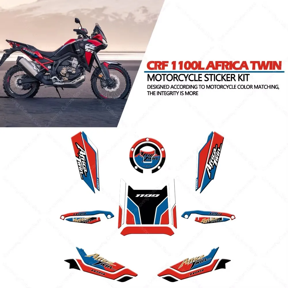 For CRF 1100L Africa Twin 3D Epoxy Resin Protective Sticker Motorcycle Tank pad Stickers Protection kit Waterproof Sticker