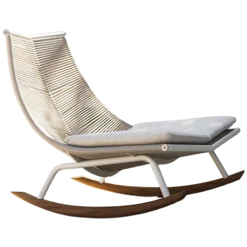 

Outdoor lazy reclining rattan chair sofa Internet celebrity rattan single leisure coffee table outdoor balcony chair furniture
