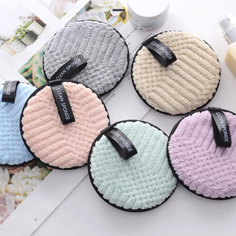 Microfiber Make Up Remover Pads Toalha de rosto reutilizável Algodão lavável Toalhetes Pano Puff de limpeza Ferramenta de cuidados com a pele 1pc