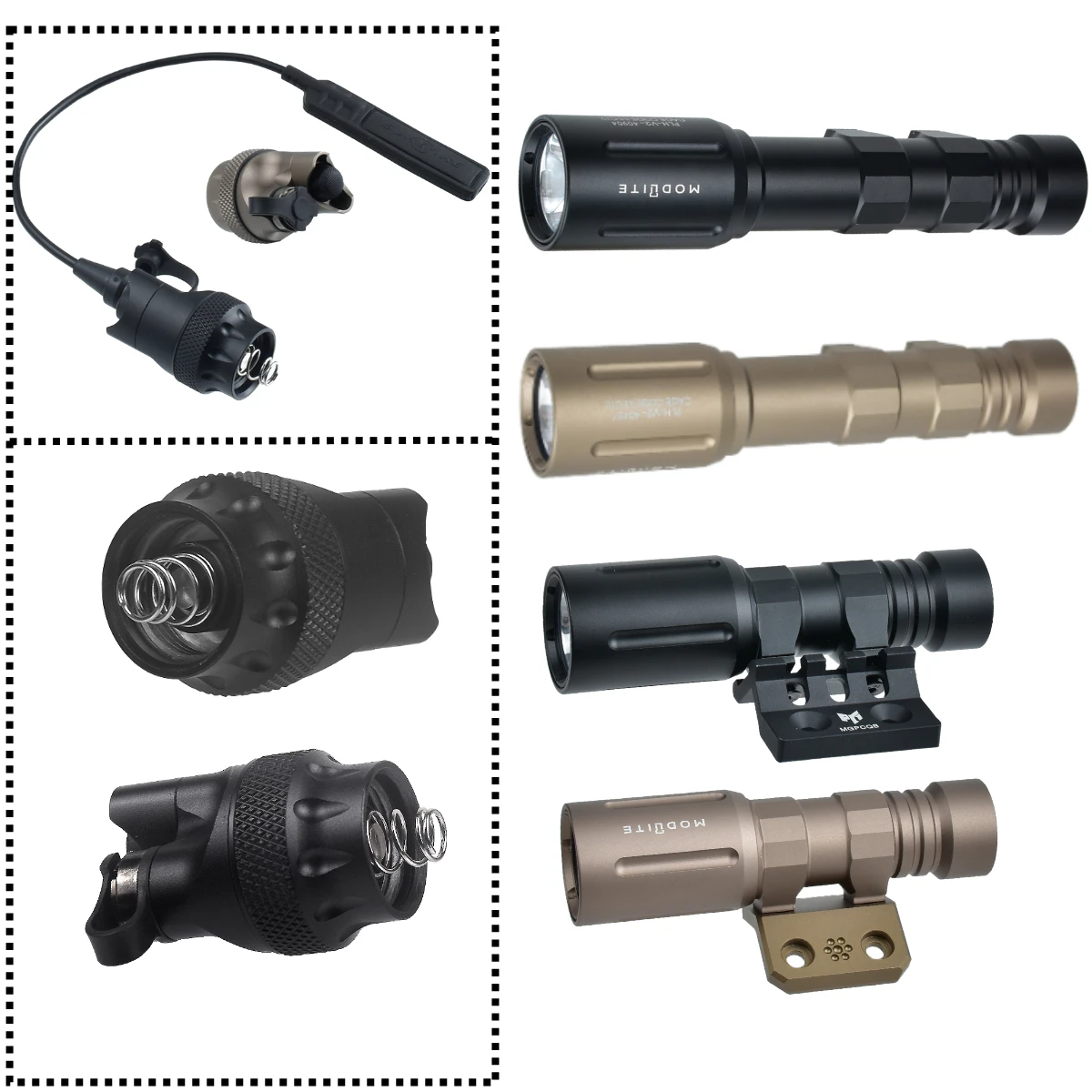 Lampe torche tactique PLH-V2, lampe torche LED blanche, lampe de scout, haute luminosité, pour la chasse, avec marquage complet d'origine