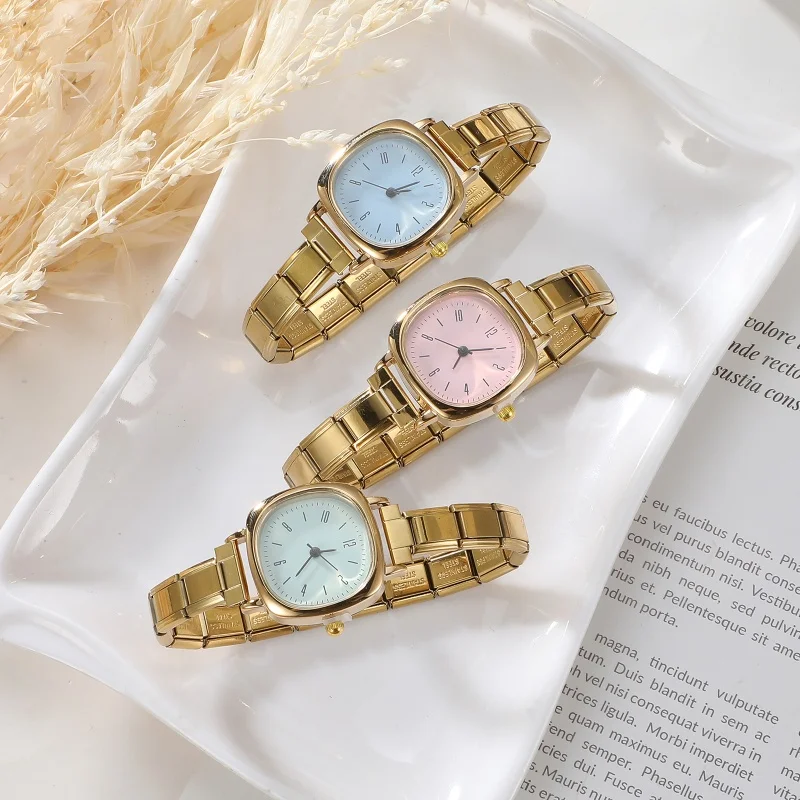 New Y2K Stainless Steel White Black Watch Bracelet Bangle For Party Women Friend Wife Birthday DIY Jewelry Gifts Dropshipping