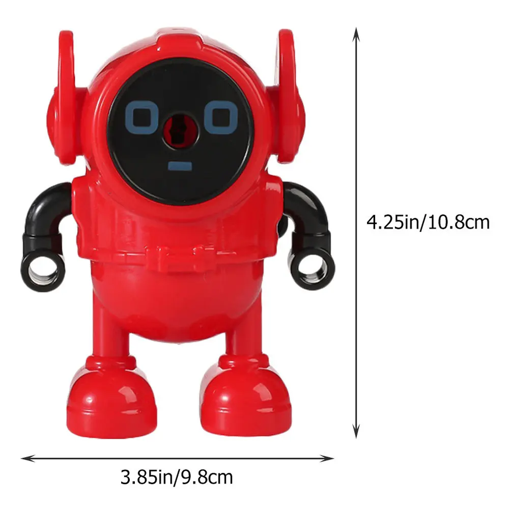 Cartoon Robot Portable Pencil Sharpener Manual Sharpener for Students School Office Stationery Drawing Sketching Tool