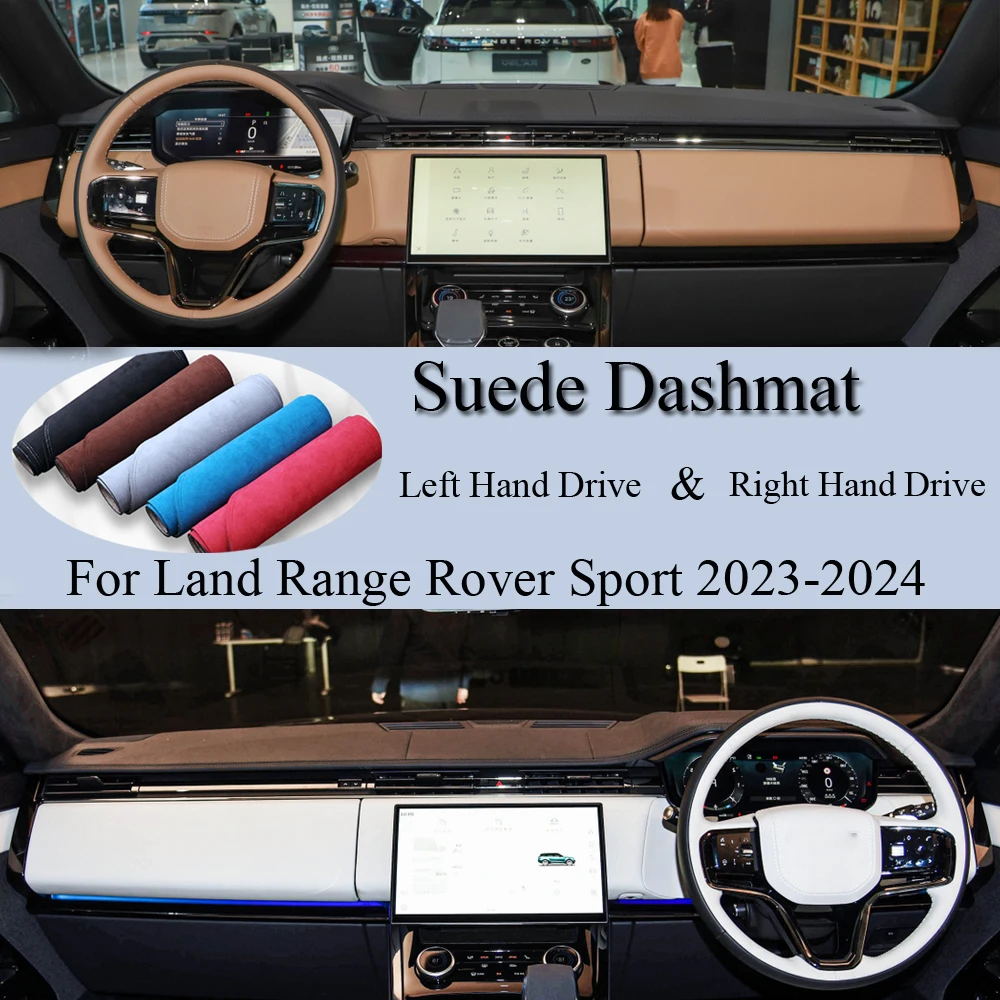 

For Land Range Rover Sport L461 L460 2023 2024 Suede Leather Dashmat Dash Mat Cover Dashboard Pad Sunshade Carpet Car Accessory