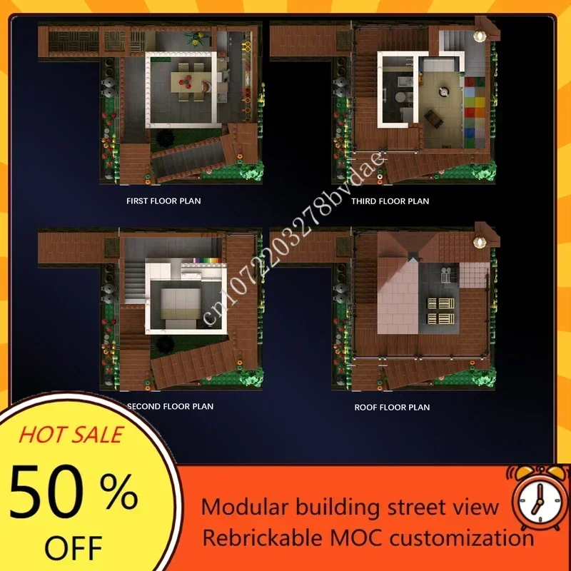 3264PCS Dubbele Helix Huis Modulaire MOC Creatieve street view Model Aangepaste Puzzels Architectuur Onderwijs Assemblagemodel Speelgoed Cadeau