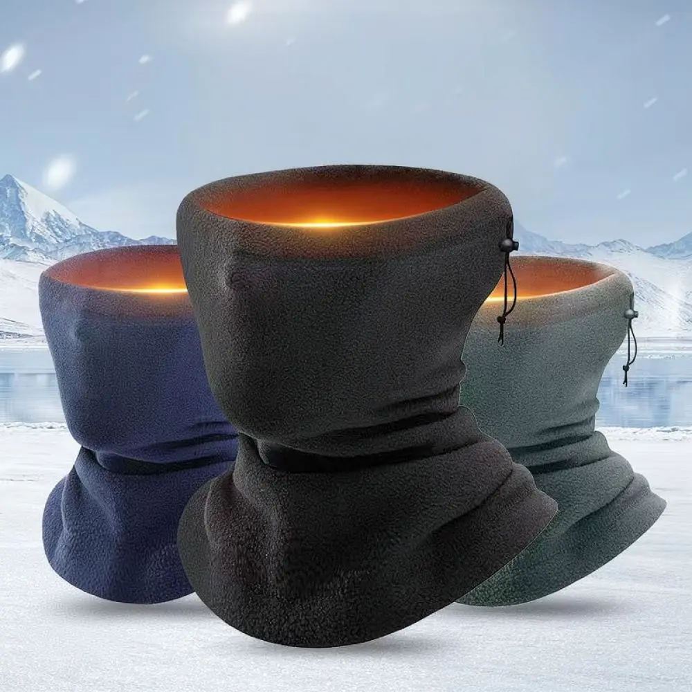 Thermal Fleece Neck Gaiter Scarf Winter Unisex Warm Face Mask Windproof For Outdoor Sports Cycling Cold Weather