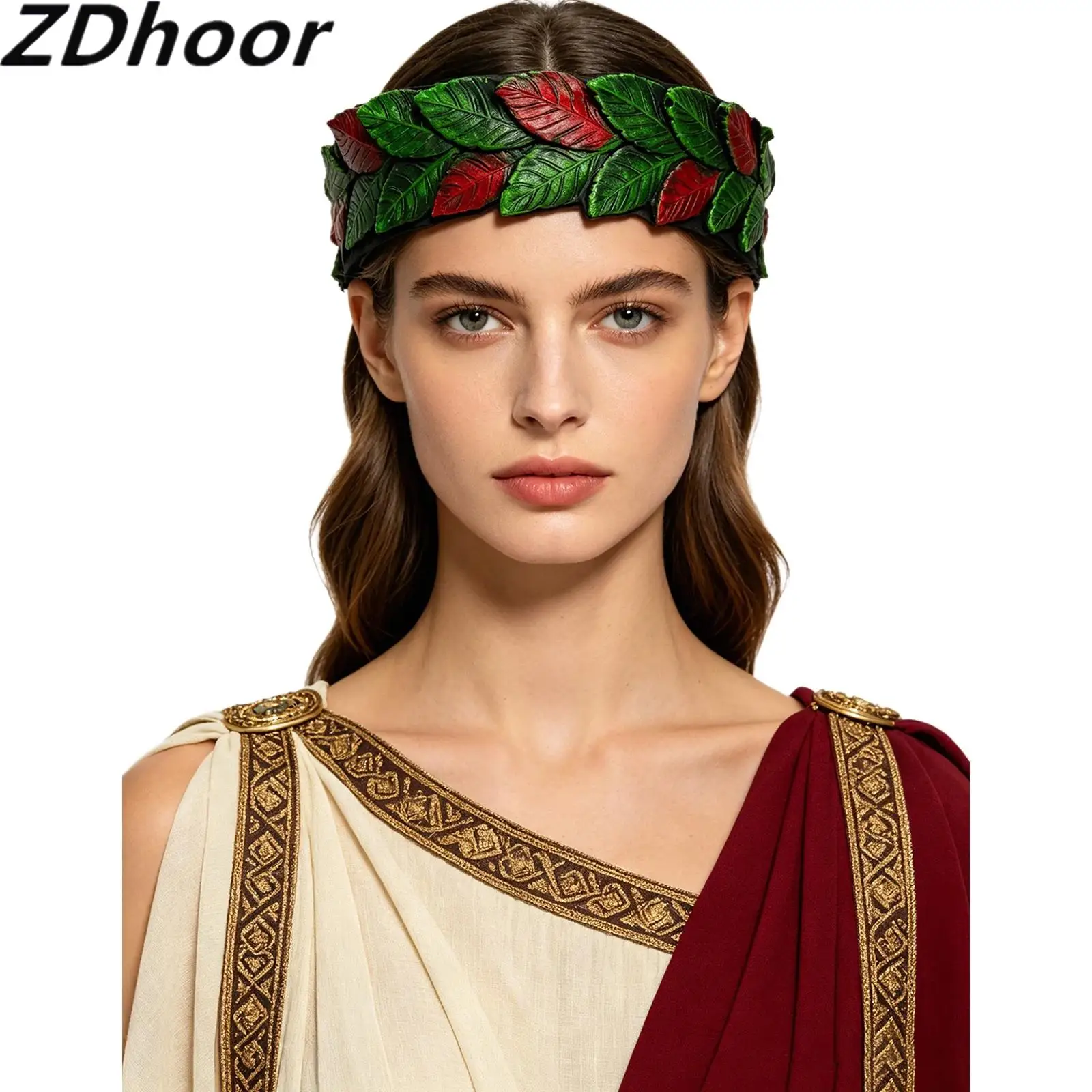 Roman-style Olive Leaf Headband Headwear for Halloween Medieval Theme Party Carnival Stage Performance