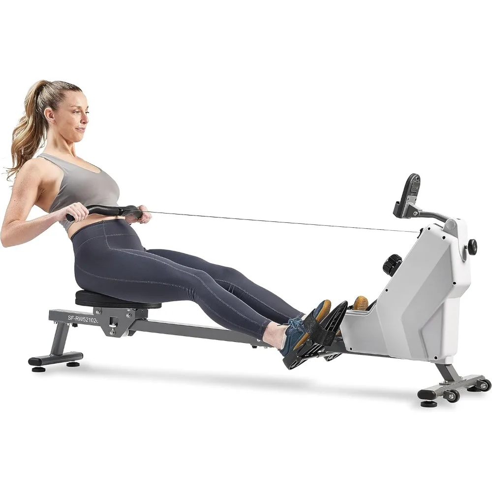 

Folding Magnetic Rowing Machine/equipped with 43 Inch Rails/maximum Weight of 285 Pounds/digital Display and Ergonomic Pedals